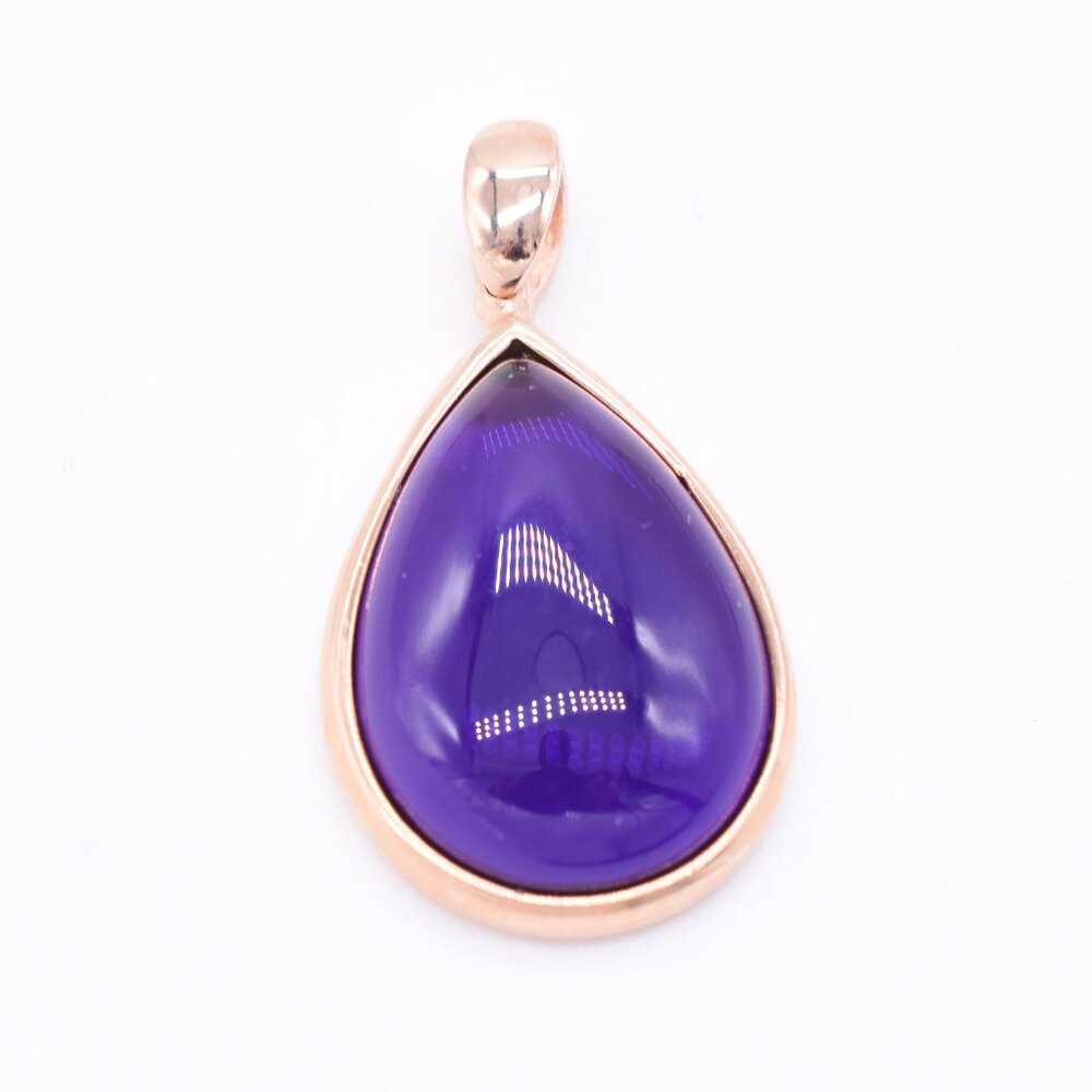 Divine Glow Amethyst 14K Rose Gold over Sterling Silver Pendant